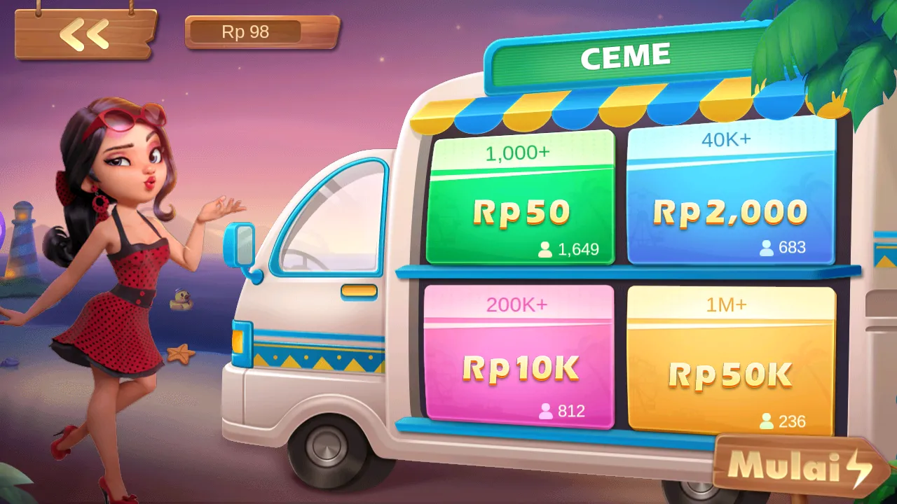 Antarmuka Aman Game Ceme
